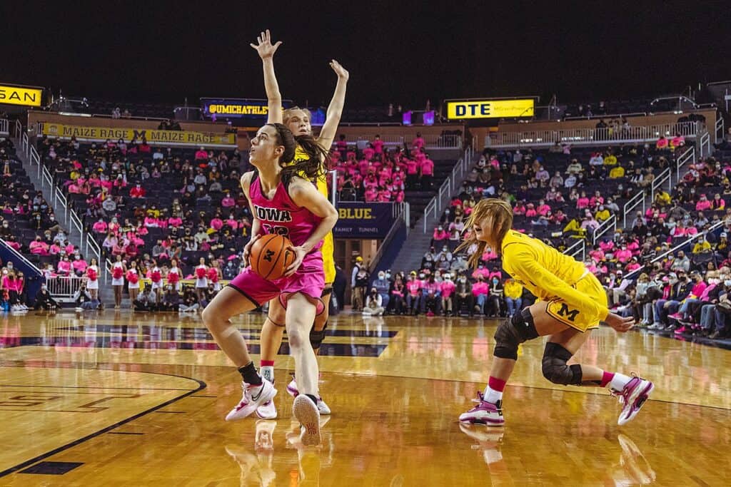 Caitlin Clark became the first player in NCAA history to record back-to-back 30-point triple-doubles