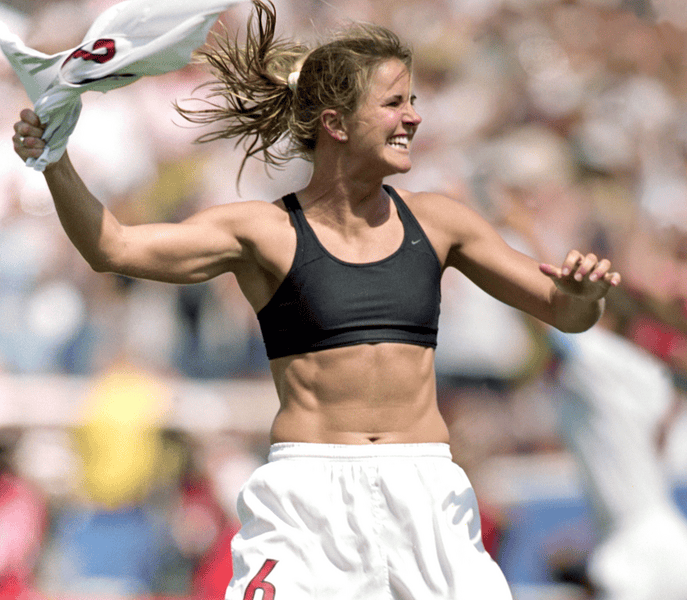 Brandi Chastain scored the winning penalty